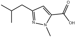 5-イソブチル-2-メチル-2H-ピラゾール-3-カルボン酸 化学構造式
