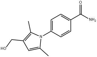 4-[3-(HYDROXYMETHYL)-2,5-DIMETHYL-1H-PYRROL-1-YL]-BENZAMIDE Struktur