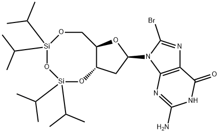 8-Bromo-N9-[3’,5’-O-(1,1,3,3-tetrakis(isopropyl)-1,3-disiloxanediyl)--D-2’-deoxyribofuranosyl]guanine