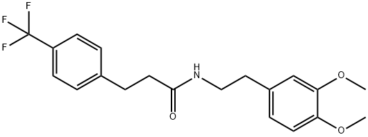 N-[2-(3,4-DIMETHOXYPHENYL)ETHYL]-3-(4-TRIFLUOROMETHYLPHENYL)PROPIONAMIDE Structure