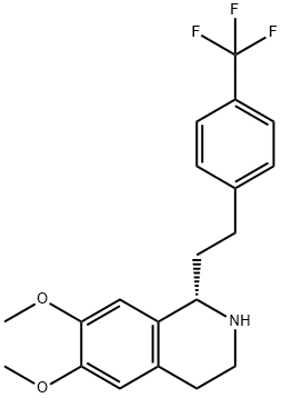 6,7-Dimethoxy-1(S)-[2-[4-(trifluoromethyl)phenyl]ethyl]-1,2,3,4-tetrahydroisoquinoline Struktur