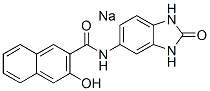 sodium N-(2,3-dihydro-2-oxo-1H-benzimidazol-5-yl)-3-hydroxynaphthalene-2-carboxamidate, 76918-62-2, 结构式