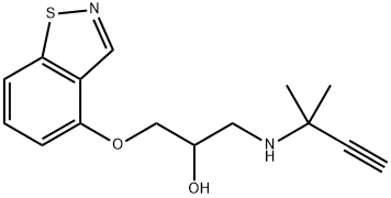 1-(2-methylbut-3-yn-2-ylamino)-3-(9-thia-8-azabicyclo[4.3.0]nona-1,3,5 ,7-tetraen-5-yloxy)propan-2-ol 结构式