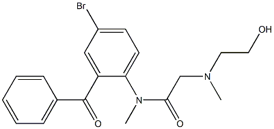 N-(2-benzoyl-4-bromo-phenyl)-2-(2-hydroxyethyl-methyl-amino)-N-methyl- acetamide Structure