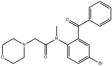 N-(2-benzoyl-4-bromo-phenyl)-N-methyl-2-morpholin-4-yl-acetamide,76938-33-5,结构式
