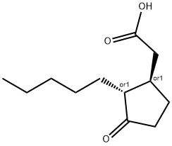 (±)-ジヒドロジャスモン酸 化学構造式