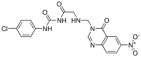 N-[(4-chlorophenyl)carbamoyl]-2-[(6-nitro-4-oxo-quinazolin-3-yl)methyl amino]acetamide|