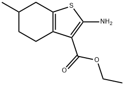 2-AMINO-6-METHYL-4,5,6,7-TETRAHYDRO-BENZO[B]THIOPHENE-3-CARBOXYLIC ACID ETHYL ESTER Struktur