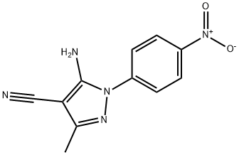 5-AMINO-3-METHYL-1-(4-NITROPHENYL)-1H-PYRAZOLE-4-CARBONITRILE Struktur