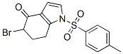 5-ブロモ-1-トシル-4,5,6,7-テトラヒドロ-1H-インドール-4-オン 化学構造式