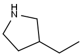 3-エチルピロリジン 化学構造式