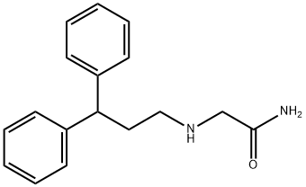 2-[(3,3-ジフェニルプロピル)アミノ]アセトアミド 化学構造式