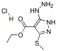 5-肼基-3-甲硫基-4-吡唑甲酸乙酯盐酸盐 结构式