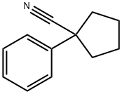 1-フェニル-1-シクロペンタンカルボニトリル 化学構造式
