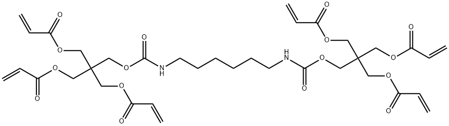 3-[(1-oxoallyl)oxy]-2,2-bis[[(1-oxoallyl)oxy]methyl]propyl 10,16-dioxo-13,13-bis[[(1-oxoallyl)oxy]methyl]-11,15-dioxa-2,9-diazaoctadec-17-enoate Struktur