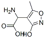 alpha-amino-3-(hydroxy)-5-methyl-4-isoxazoleacetic acid 结构式