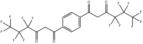1,4-Bis(4,4,5,5,6,6,6-heptafluoro-1,3-dioxohexyl)benzene,77034-65-2,结构式