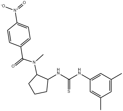 N-[2-[(3,5-dimethylphenyl)thiocarbamoylamino]cyclopentyl]-N-methyl-4-n itro-benzamide Structure