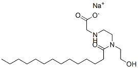 sodium N-[2-[(2-hydroxyethyl)(1-oxotetradecyl)amino]ethyl]glycinate Struktur
