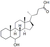 6-hydroxycholanoic acid 化学構造式
