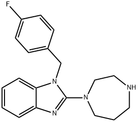 2-[1,4]DIAZEPAN-1-YL-1-(4-FLUORO-BENZYL)-1H-BENZOIMIDAZOLE 结构式