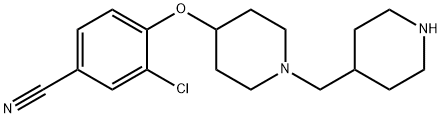 3-Chloro-4-(1-piperidin-4-ylMethyl-piperidin-4-yloxy)benzonitrile,770741-07-6,结构式