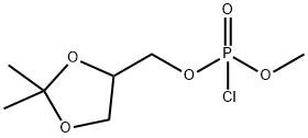 PHOSPHOROCHLORIDIC ACID 2,2-DIMETHYL-[1,3]DIOXOLAN-4-YLMETHYL ESTER METHYL ESTER,77075-54-8,结构式