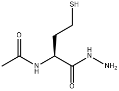 2-乙酰氨基-4-巯基丁酸酰肼, 77076-41-6, 结构式