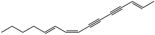 (2E,8Z,10E)-2,8,10-ペンタデカトリエン-4,6-ジイン 化学構造式