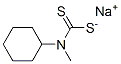 N-メチル-N-シクロヘキシルジチオカルバミン酸ナトリウム 化学構造式