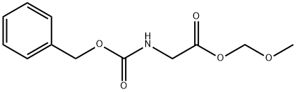 GLYCINE, N-CARBOXY-, N-BENZYL ESTER, METHOXYMETHYL ESTER 化学構造式