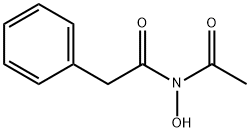 N-アセチル-N-ヒドロキシ-2-フェニルアセトアミド 化学構造式