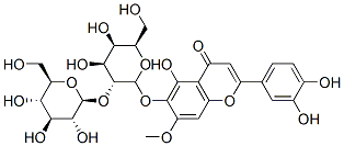 6-[(2S,3R,4S,5R,6R)-4,5-dihydroxy-6-(hydroxymethyl)-3-[(2S,3R,4S,5S,6R )-3,4,5-trihydroxy-6-(hydroxymethyl)oxan-2-yl]oxy-oxan-2-yl]oxy-2-(3,4 -dihydroxyphenyl)-5-hydroxy-7-methoxy-chromen-4-one Struktur