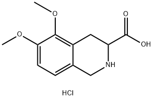 5,6-二甲氧基-1,2,3,4-四氢-3-异喹啉甲酸盐酸盐,77141-34-5,结构式