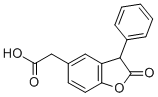 2,3-Dihydro-2-oxo-3-phenyl-5-benzofuranacetic acid Structure