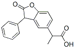 2-(2-oxo-3-phenyl-3H-benzofuran-5-yl)propanoic acid,77143-70-5,结构式