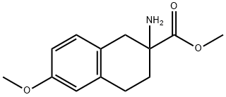 2-AMINO-6-METHOXY-1,2,3,4-TETRAHYDRO-NAPHTHALENE-2-CARBOXYLIC ACID METHYL ESTER 结构式