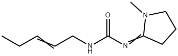 Urea, (1-methyl-2-pyrrolidinylidene)-2-pentenyl- (9CI) Struktur