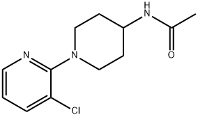 4-乙酰胺基-1-[(3-氯-2-吡啶基)]哌啶, 77145-34-7, 结构式