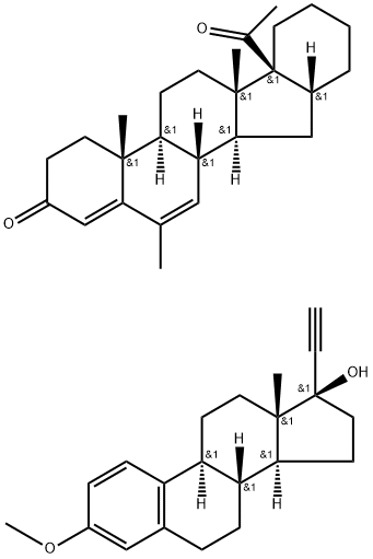 6-methyl-16 alpha,17 alpha-cyclohexylpregna-4,6-dien-3,20-dione 结构式