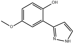 Phenol, 4-methoxy-2-(1H-pyrazol-3-yl)- (9CI) 结构式
