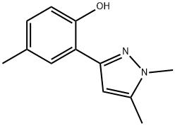 Phenol, 2-(1,5-dimethyl-1H-pyrazol-3-yl)-4-methyl- (9CI) Structure