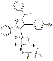 ((2S,3R)-3-(4-BROMOPHENYL)-4-(4-CHLORO-1,1,2,2,3,3,4,4-OCTAFLUOROBUTYLSULFONYL)-5-PHENYL-2,3-DIHYDROFURAN-2-YL)(PHENYL)METHANONE,771491-22-6,结构式
