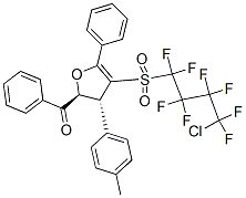 ((2S,3R)-4-(4-CHLORO-1,1,2,2,3,3,4,4-OCTAFLUOROBUTYLSULFONYL)-5-PHENYL-3-P-TOLYL-2,3-DIHYDROFURAN-2-YL)(PHENYL)METHANONE 结构式