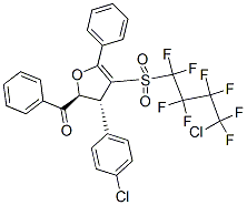 ((2S,3R)-4-(4-CHLORO-1,1,2,2,3,3,4,4-OCTAFLUOROBUTYLSULFONYL)-3-(4-CHLOROPHENYL)-5-PHENYL-2,3-DIHYDROFURAN-2-YL)(PHENYL)METHANONE|