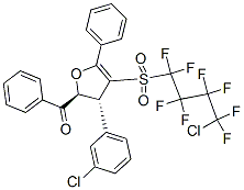 ((2S,3R)-4-(4-CHLORO-1,1,2,2,3,3,4,4-OCTAFLUOROBUTYLSULFONYL)-3-(3-CHLOROPHENYL)-5-PHENYL-2,3-DIHYDROFURAN-2-YL)(PHENYL)METHANONE Struktur