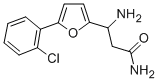 3-AMINO-3-[5-(2-CHLOROPHENYL)-FURAN-2-YL]-PROPIONIC ACID AMIDE 化学構造式