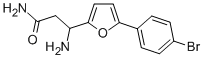 3-AMINO-3-[5-(4-BROMOPHENYL)-FURAN-2-YL]-PROPIONIC ACID AMIDE 化学構造式