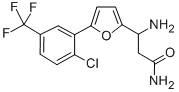 3-AMINO-3-[5-(2-CHLORO-5-TRIFLUOROMETHYL-PHENYL)-FURAN-2-YL]-PROPIONIC ACID AMIDE Structure