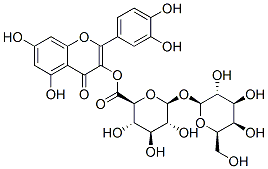 beta-D-Glucopyranosiduronic acid, 2-(3,4-dihydroxyphenyl)-5,7-dihydrox y-4-oxo-4H-1-benzopyran-3-yl O-beta-D-galactopyranosyl- Struktur